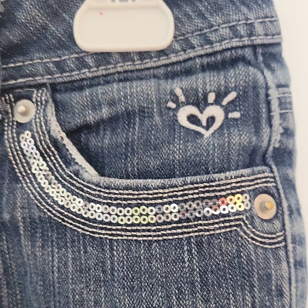Y2K JUSTICE JEANS SIMPLY LOW‎ DISTRESSED DENIM BLUE JEANS GIRLS SZ 6R